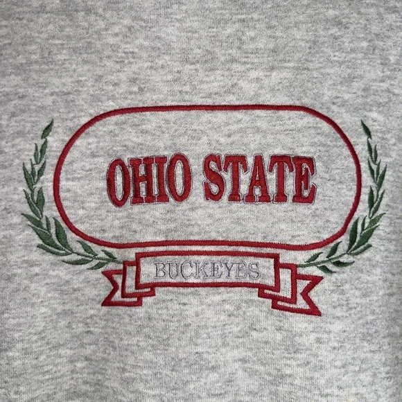 Ohio State Buckeyes Sweatshirt Mens Large Gray Football Student Union Crewneck - Picture 2 of 11
